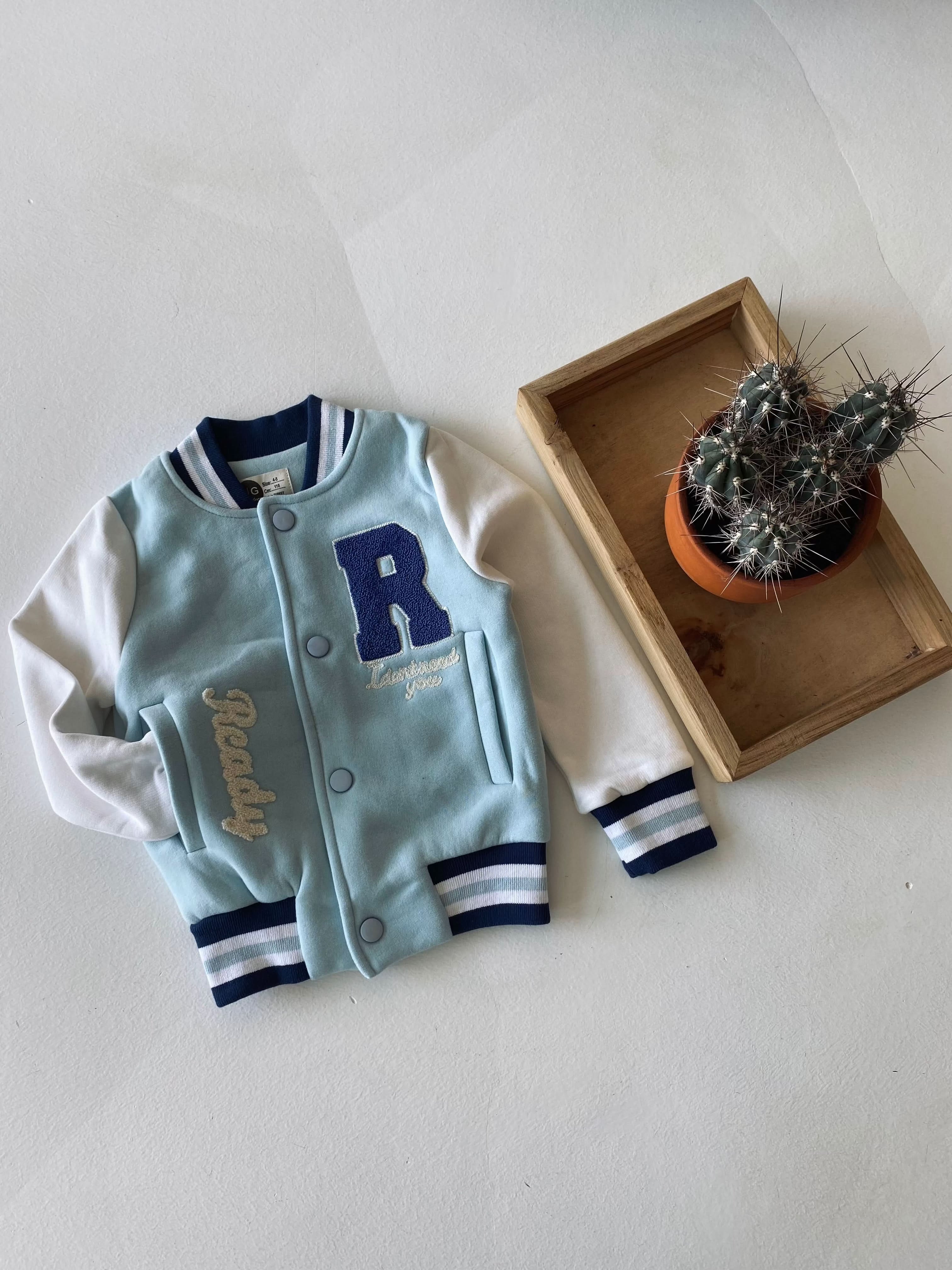 Embroidered College Jacket for Kids - Stylish & Warm Winter Coat for Boys & Girls - Perfect for School, Outdoor Activities & Casual Wear