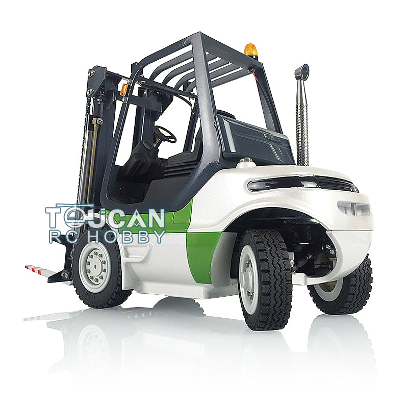1/14 Scale LESU RC Hydraulic Forklift Truck with ESC Motor, Realistic Light & Sound, Front/Rear Wheels & Wooden Pallet - Perfect for Collectors, Construction Simulation & Indoor Play