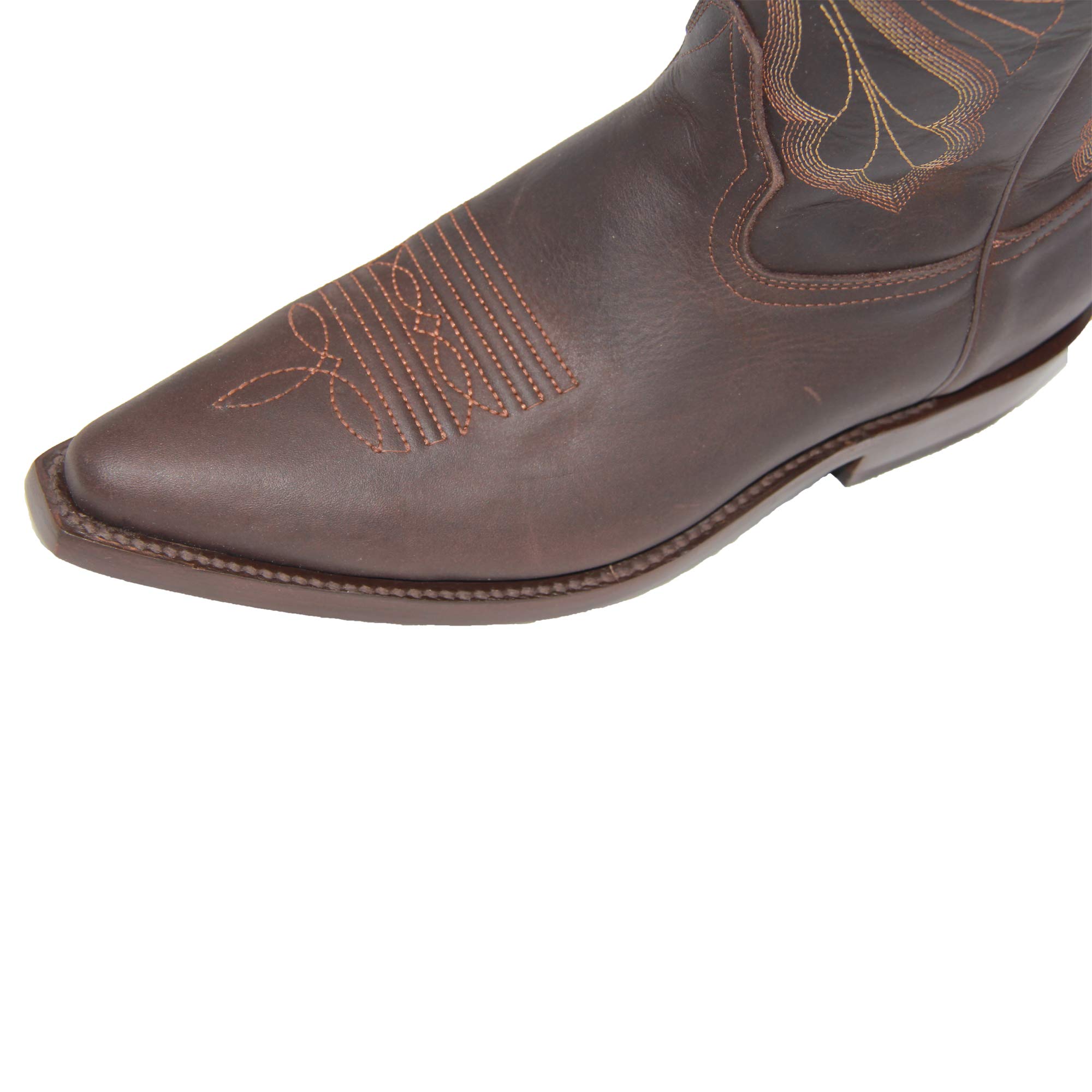 Authentic Men's Cowboy Boots - Genuine Leather Western Boots with J Toe for Rodeo, Country Music Festivals & Casual Wear