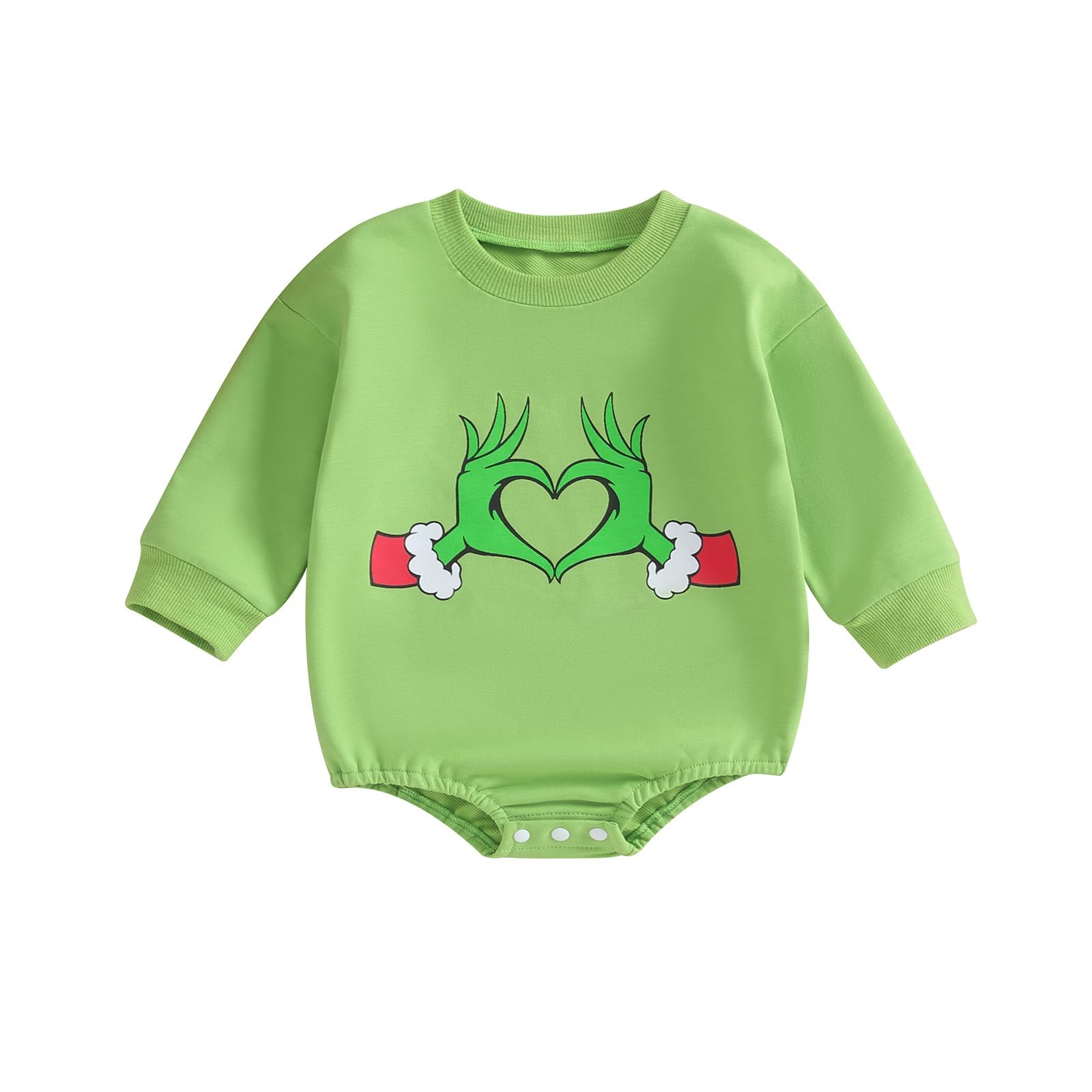 Baby Christmas Outfit - Long Sleeve Romper Bodysuit for Boys & Girls | Newborn Winter Clothes | Holiday Family Photos, Christmas Party & Gift
