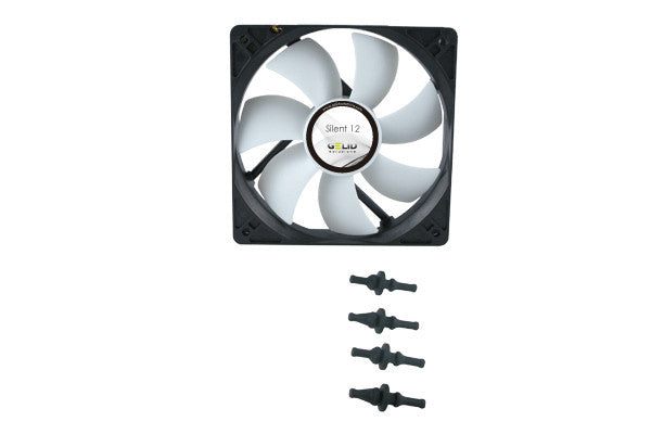 Gelid Silent 12 120mm x 120mm x 25mm Ultra Quiet PC Case Fan - FN-SX12-10 - Perfect for Gaming PCs, Workstations & Home Theater Cooling Systems