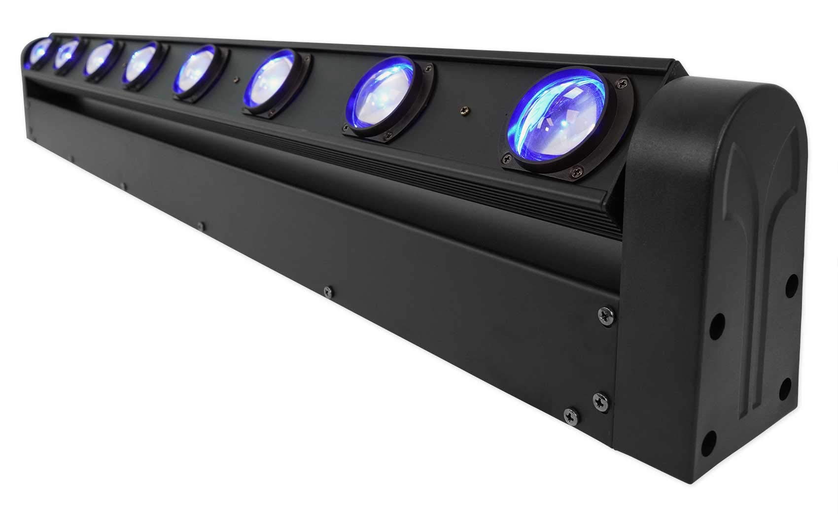 Rockville MOTIONSTRIP Motorized Moving Head RGBW LED Light Bar - 4-in-1 Wash/Beam Effect with DMX Control for Stage Lighting, DJ Shows & Home Theater