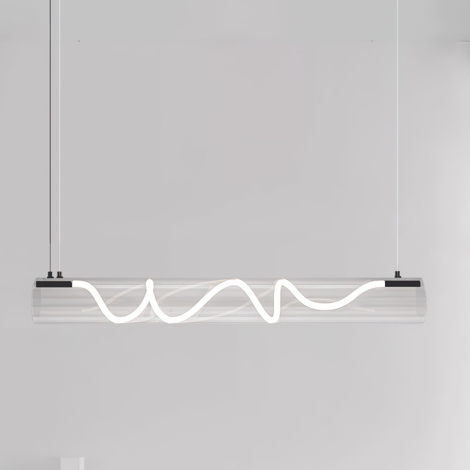 Alexandra Linear Pendant Light - Modern Minimalist Hanging Fixture for Kitchen Island, Dining Room & Bedroom Lighting | Dimmable LED Chandelier for Home Decor