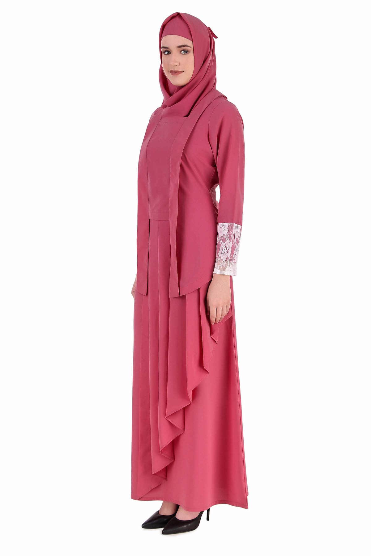 Stylish Multi-Layer Attached Jacket Abaya for Women - Modest Islamic Fashion - Perfect for Prayer, Work & Special Occasions