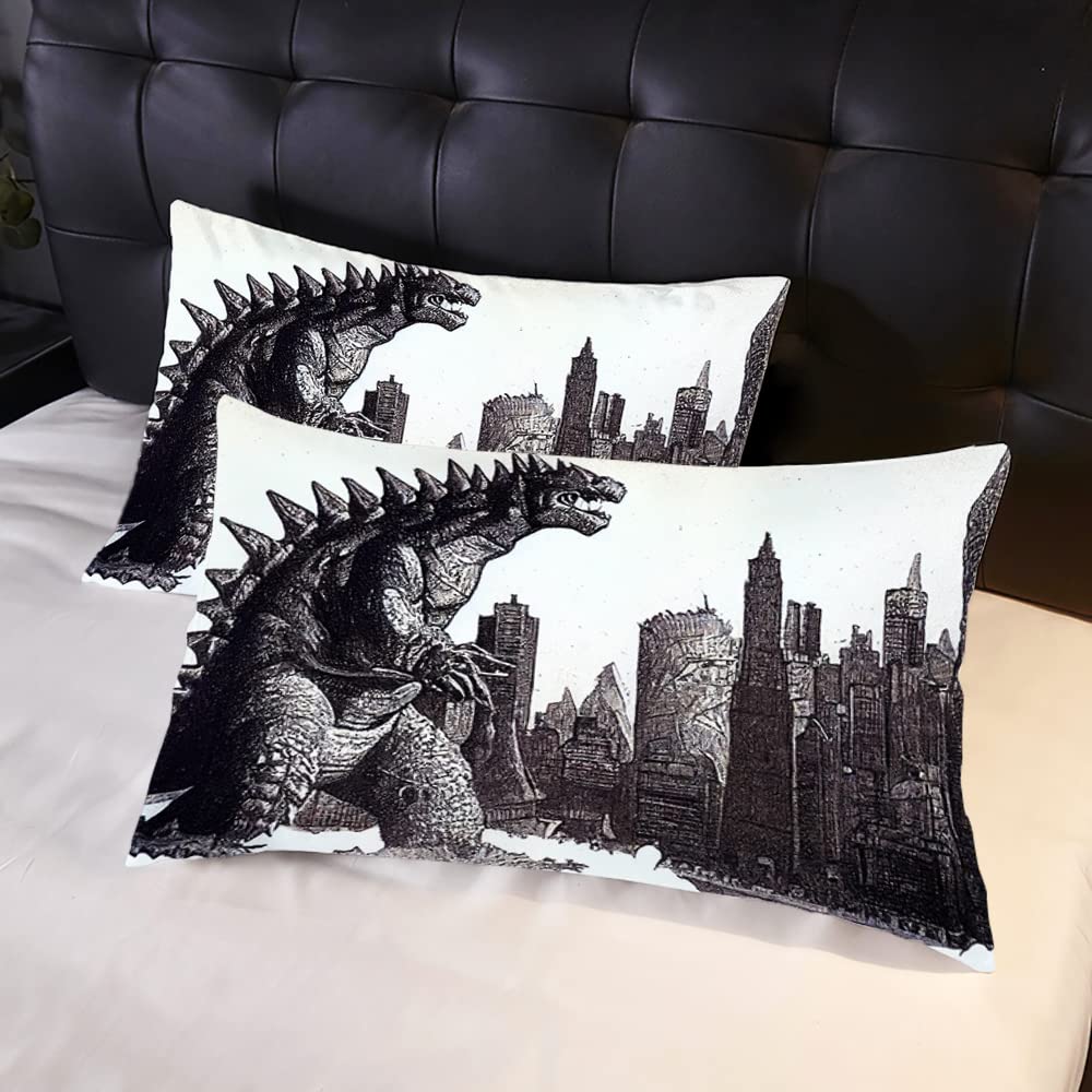 Dinosaur Duvet Cover Set for Boys - Queen Size 3D Bedding for Teens & Kids