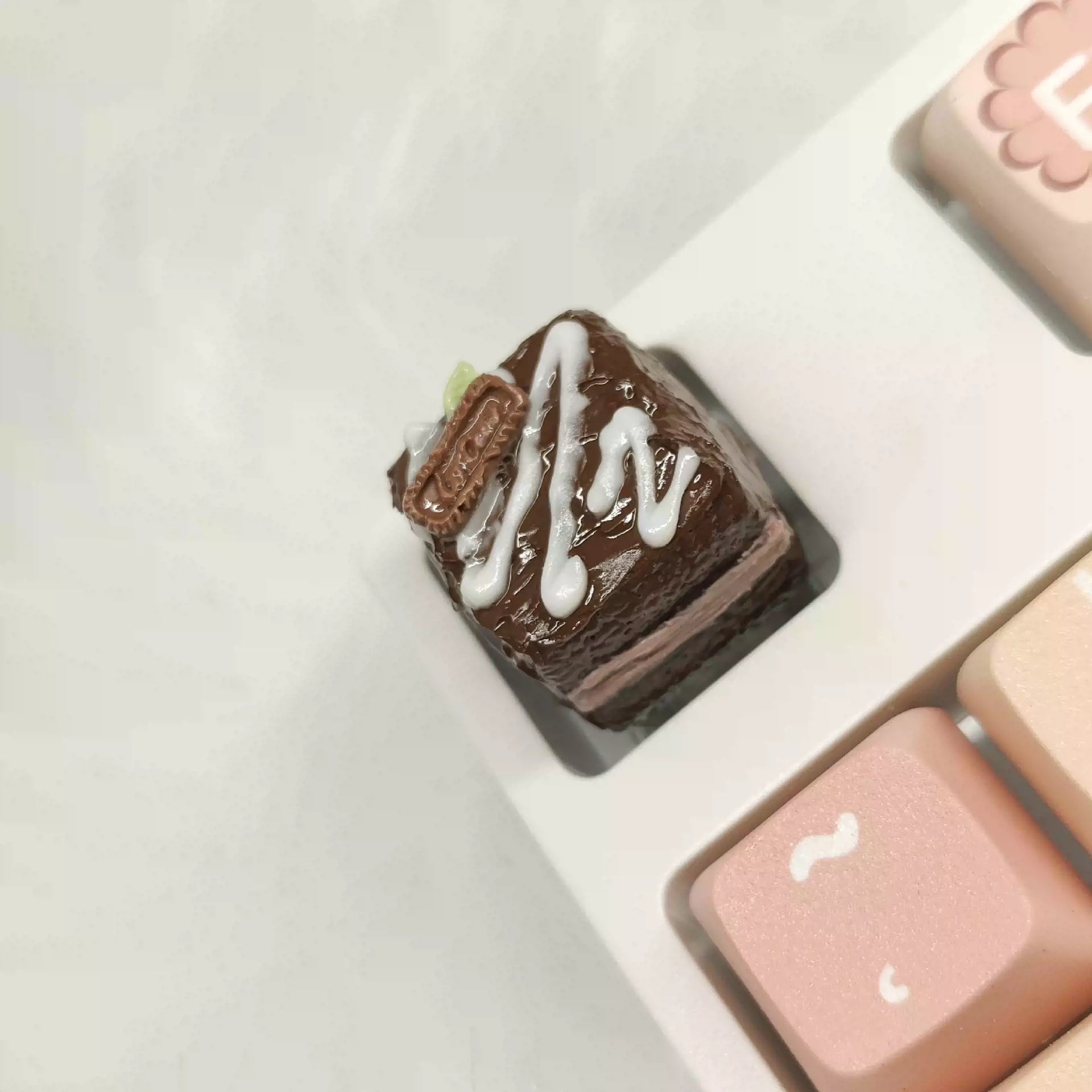 Handmade Resin Clay Food Collection Keycaps - Custom Stone Plastic Clay Artisan Keycaps for Mechanical Keyboards | Unique Keyboard Decor for Gaming & Office Use