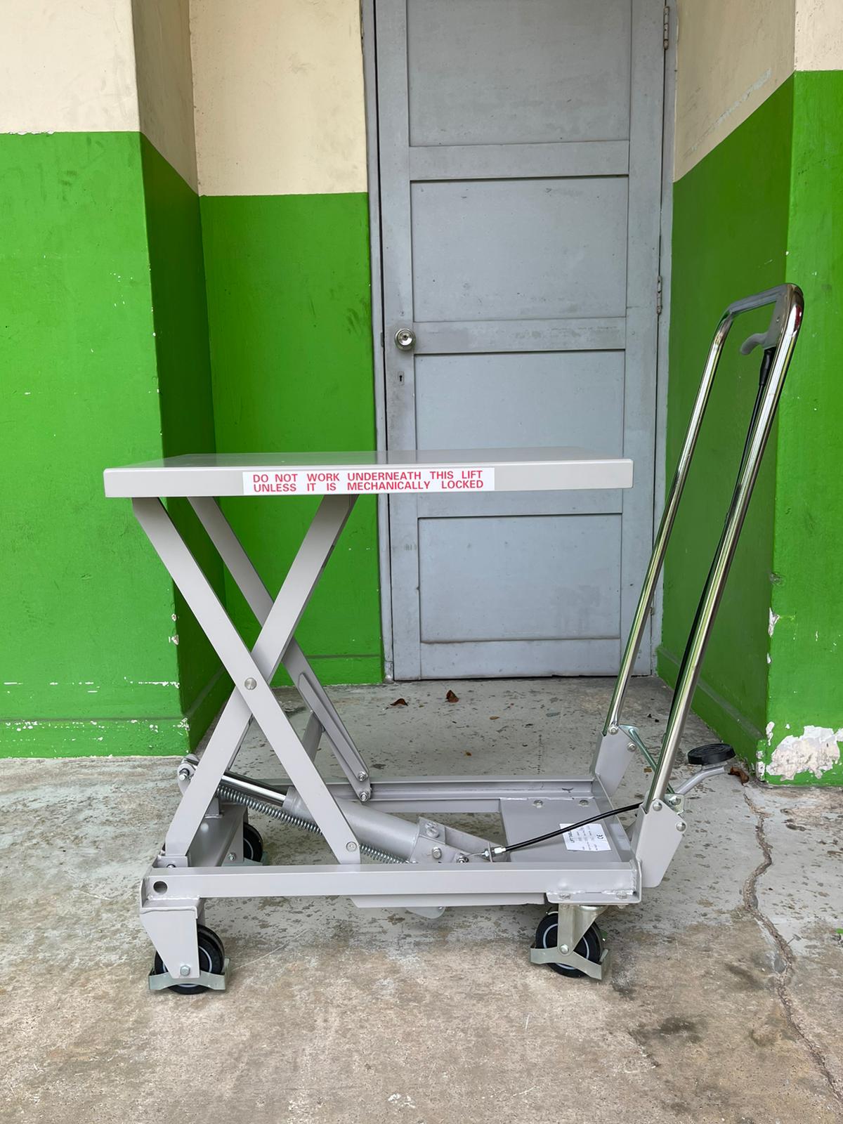 Aiko 100kg Aluminum Lift Table with PU Wheels - Heavy Duty Adjustable Workbench | Model PT BS100A | Perfect for Warehouses, Garages & Industrial Workspaces