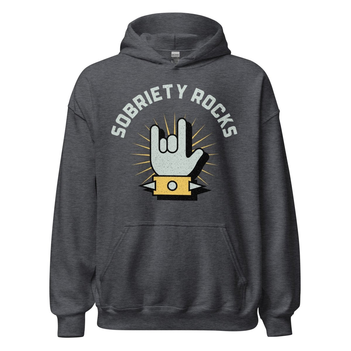 Sobriety Rocks Unisex Hoodie - Comfortable & Stylish Pullover Sweatshirt for Men & Women | Perfect for Sober Living, Recovery Support & Casual Wear