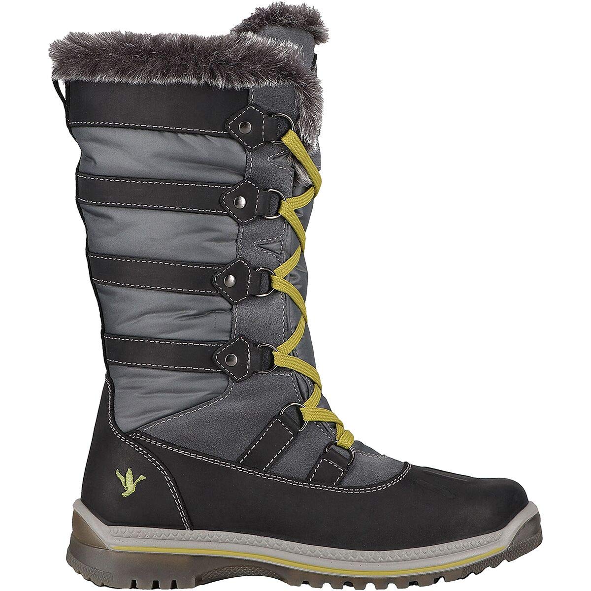 Women's Marlyna Ankle Boots - Black & Grey Suede - Size 6 | Comfortable Winter Shoes for Casual Outfits & Office Wear