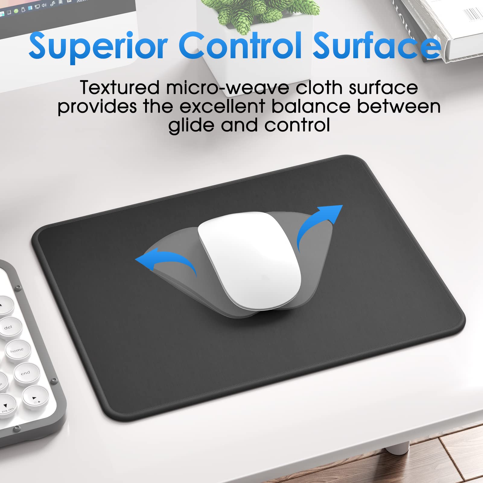 KTRIO 10-Pack Large Non-Slip Mouse Pads (11