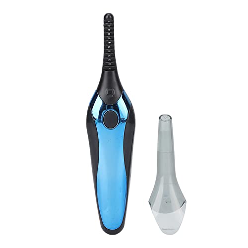 Heated Eyelash Curler with 3 Temperature Settings - Electric Lash Curler for Perfect Curls | Portable & Handheld for Daily Makeup | Home & Travel Beauty Essential (Blue)
