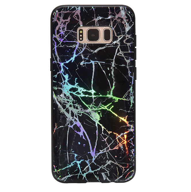Holo Black Marble Samsung Galaxy Phone Case - Protective Slim Fit Cover for Galaxy S21/S22/S23 - Stylish & Durable for Everyday Use