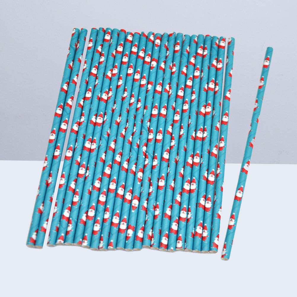 25pcs Christmas Paper Straws - Holiday Party Drinking Straws for Christmas, New Year, and Winter Celebrations - Perfect for Hot Chocolate, Cocktails, and Festive Beverages