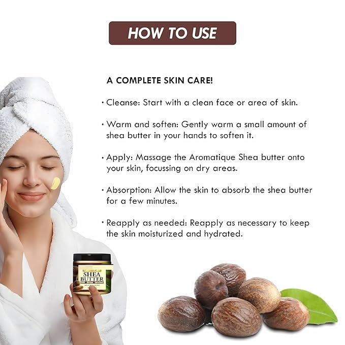 Pure Unrefined Raw Shea Butter 200g (7.5oz) - 100% Natural Ivory Moisturizer for Face, Skin & Body Care | Deep Hydration for Dry Skin, Hair Treatment, DIY Beauty Recipes & Massage Therapy
