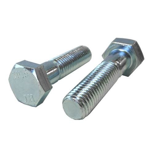 M8-1.25 x 130mm Hex Head Cap Screws - Class 10.9 Steel, Zinc Plated (100 pcs) - Coarse Thread Metric Bolts for Machinery, Automotive & Construction - Partially Threaded Fasteners for Secure Assembly