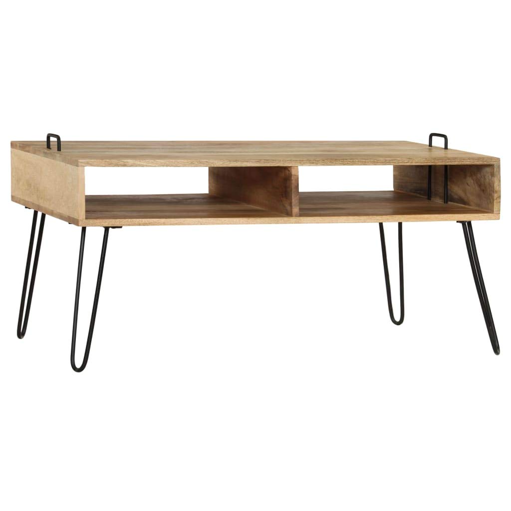 Modern Solid Mango Wood Coffee Table - 39.4