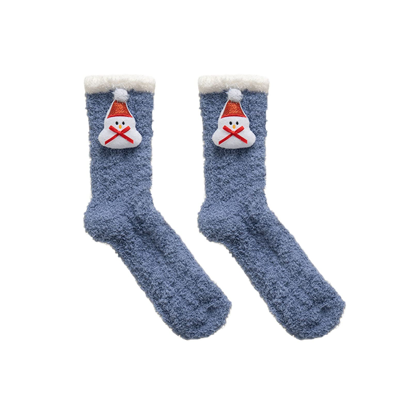 Cozy Christmas Women's Warm Home Socks - Thick Winter Slipper Socks for Women - Soft & Comfortable Non-Slip House Socks for Indoor, Running & Gifts