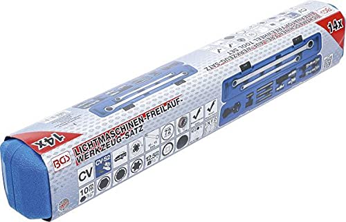 BGS 6657 Alternator Freewheel Tool Set - 14 Piece Professional Auto Repair Kit for Alternator Pulley Removal | Perfect for Mechanics & DIY Car Maintenance
