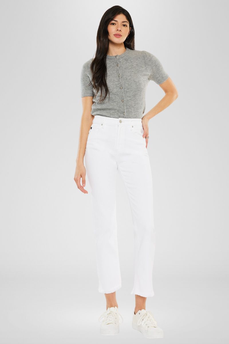 Tiana High Rise Slim Straight Jeans for Women - Stretchy Denim Pants, Comfortable & Flattering Fit - Perfect for Casual Wear, Office, and Night Out