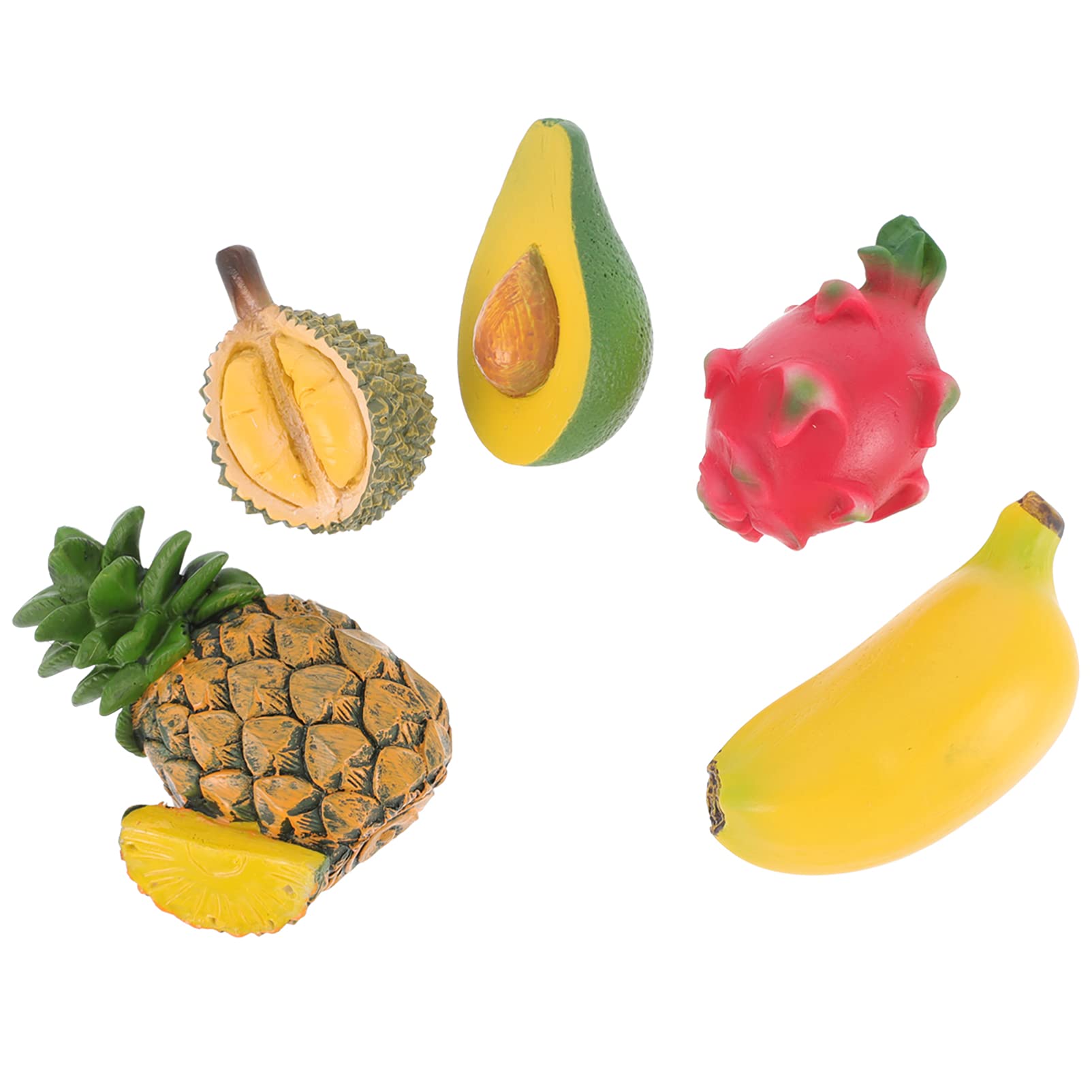 Hemoton Decorative Thumb Tacks - 5pcs Cute Fruit Fridge Magnets, Kids Cartoon Magnetic Toys & Refrigerator Stickers for Home Decor - Perfect for Organizing Notes, Photos and Decorating Kitchen, Office or Dorm Room (Pineapple Design)
