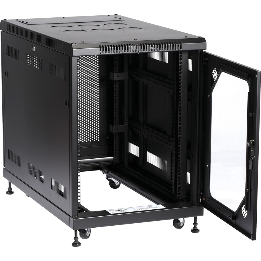 15U Server Cabinet 24 Inch Wide x 40 Inch Deep with Tempered Glass Door - Ideal for Data Centers, Network Racks & Home Server Rooms
