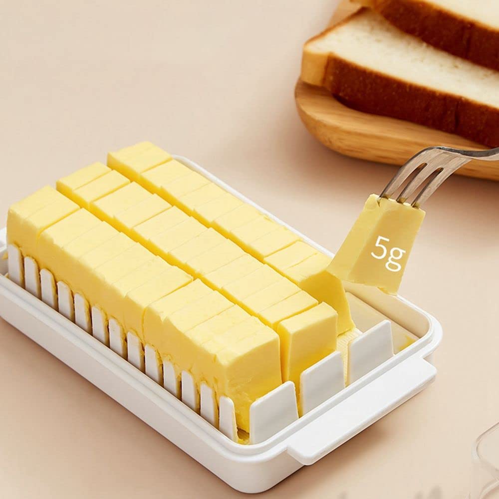 Japanese-Style Butter Cutter and Storage Box - Cheese Slicer with Lid, Airtight Butter Container for Freshness - Perfect for Kitchen, Baking, and Breakfast Table Use