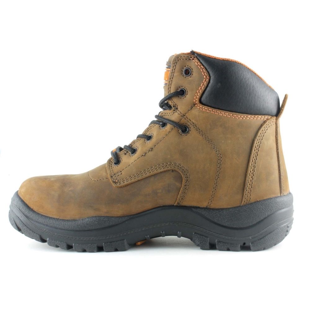 JB Goodhue Thunder Men's 6-Inch Composite Toe Work Boots - Safety Shoes for Construction, Warehouse & Outdoor Work (Brown, Model 30750) | Slip Resistant & Electrical Hazard Protection