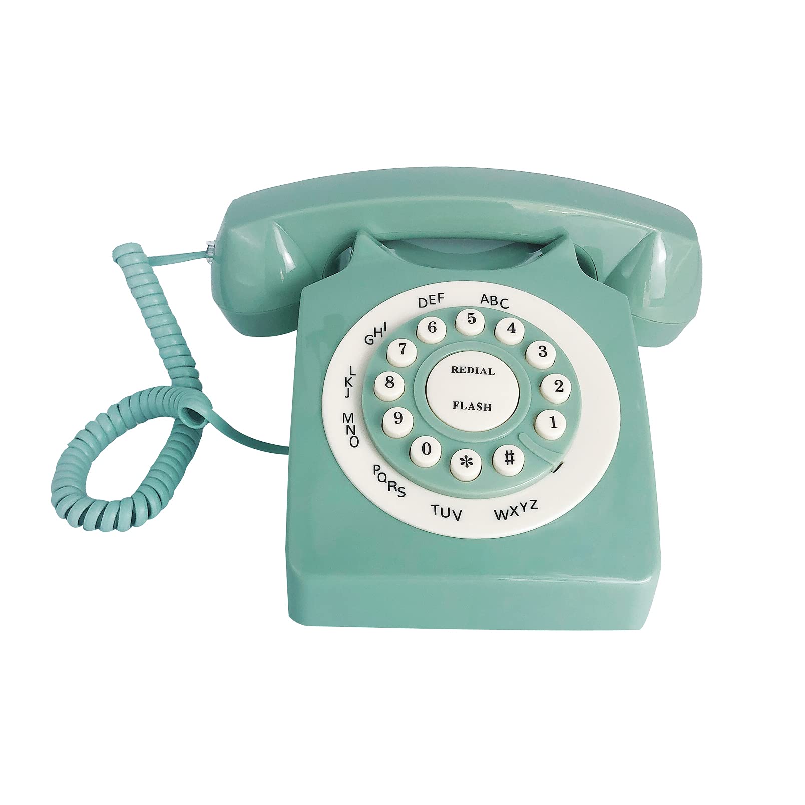 Benotek Beneno Retro Landline Telephone - Classic Rotary Design Corded Desk Phone with Ringer | Vintage 80s Style Home & Office Phone for Seniors | Perfect for Nostalgic Decor, Emergency Use & Elderly-Friendly Calling