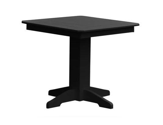 A&L Furniture Square Dining Table with Free 2 Umbrella Holes - Perfect for Outdoor Patio, Garden, and Backyard Dining