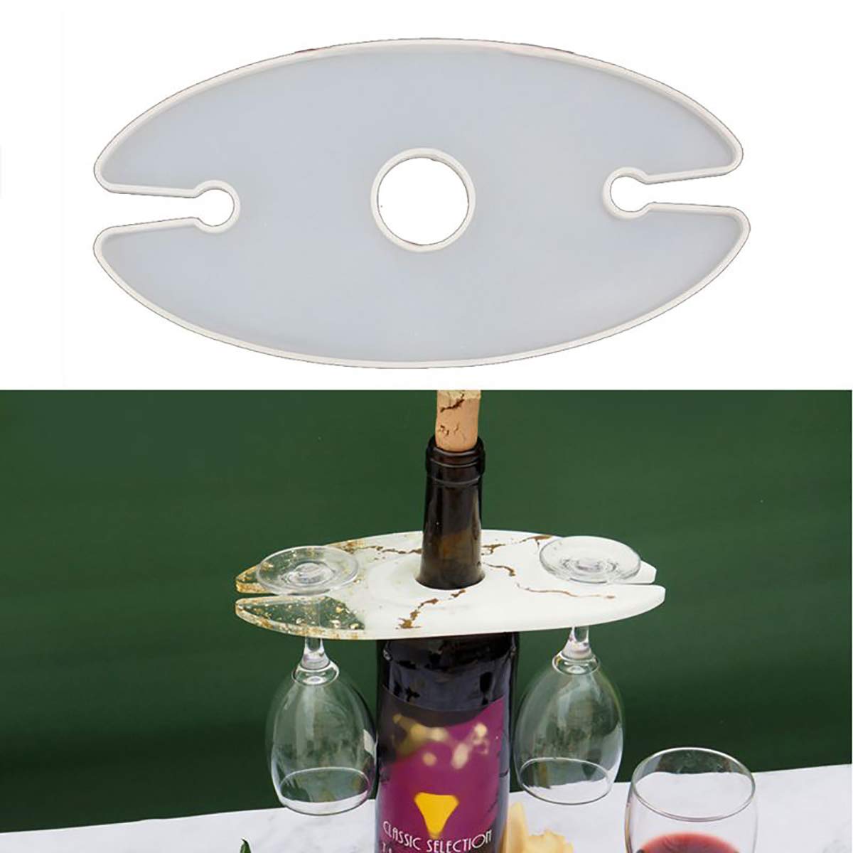 Premium 3-Piece Resin Silicone Mold Set for DIY Wine Rack & Coaster Making - Durable Casting Molds for Glasses Holder and Home Decor Projects - Perfect for Crafting Unique Gifts and Party Accessories
