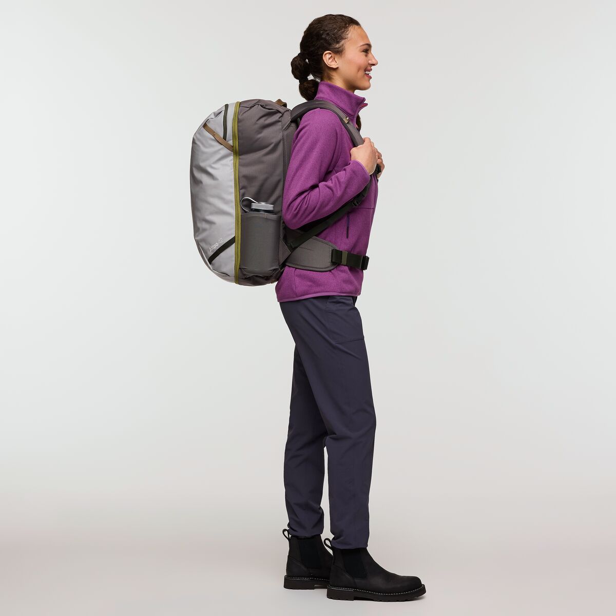 Cotopaxi Allpa 42L Travel Backpack - 42L Carry-On Hiking Backpack with Water-Resistant Fabric, Smoke/Cinder Color - Perfect for Travel, Hiking & Outdoor Adventures