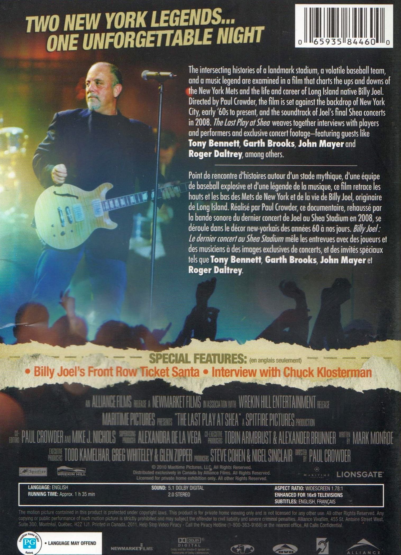 The Last Play at Shea - Billy Joel's Legendary Concert DVD | Live Music Performance, Piano Rock Hits | Perfect for Home Entertainment & Music Lovers