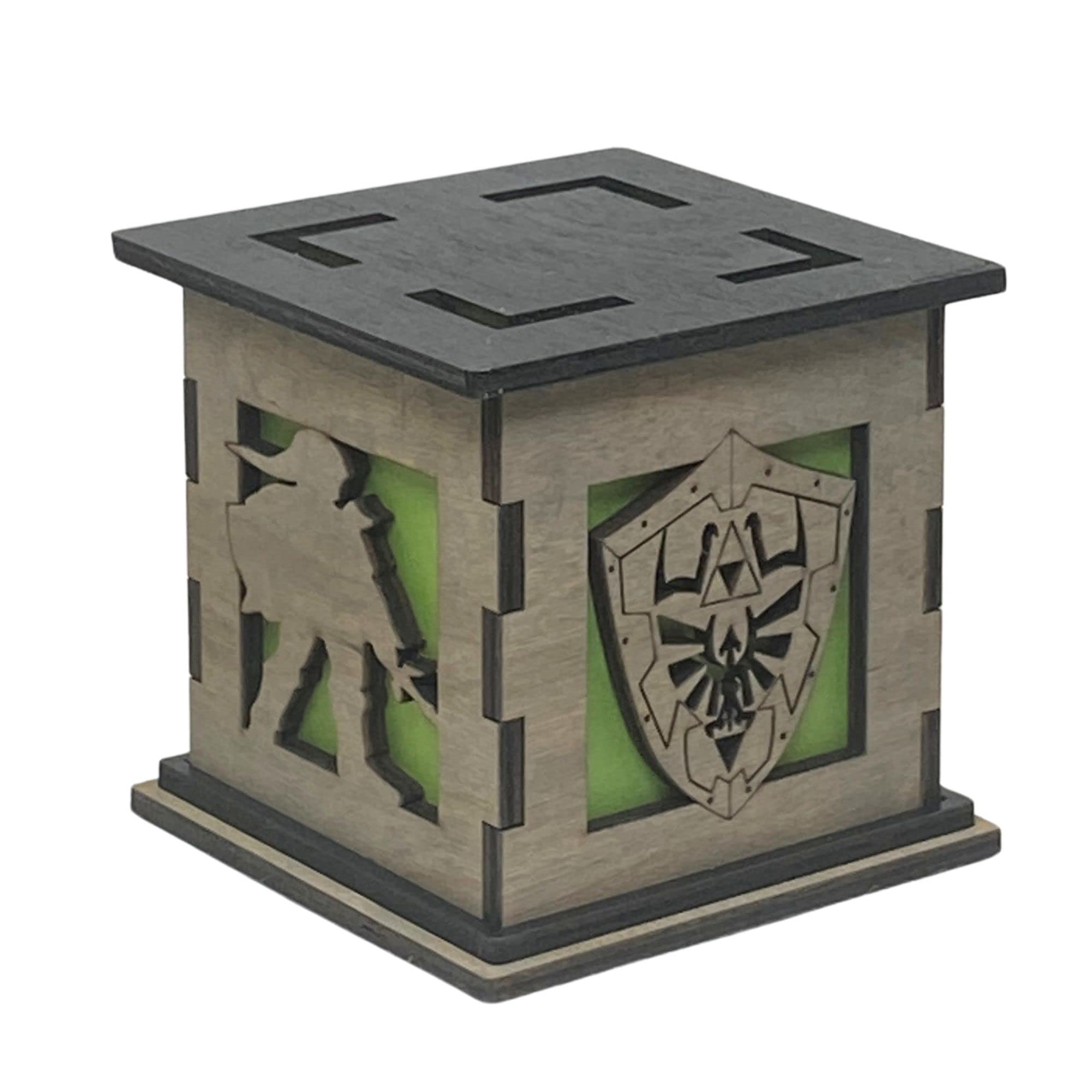The Legend of Zelda Light Up Decorative Box - Video Game Themed Shelf Decor & LED Night Light - Handmade in USA - Perfect for Gaming Room, Bedside Table & Collector's Display