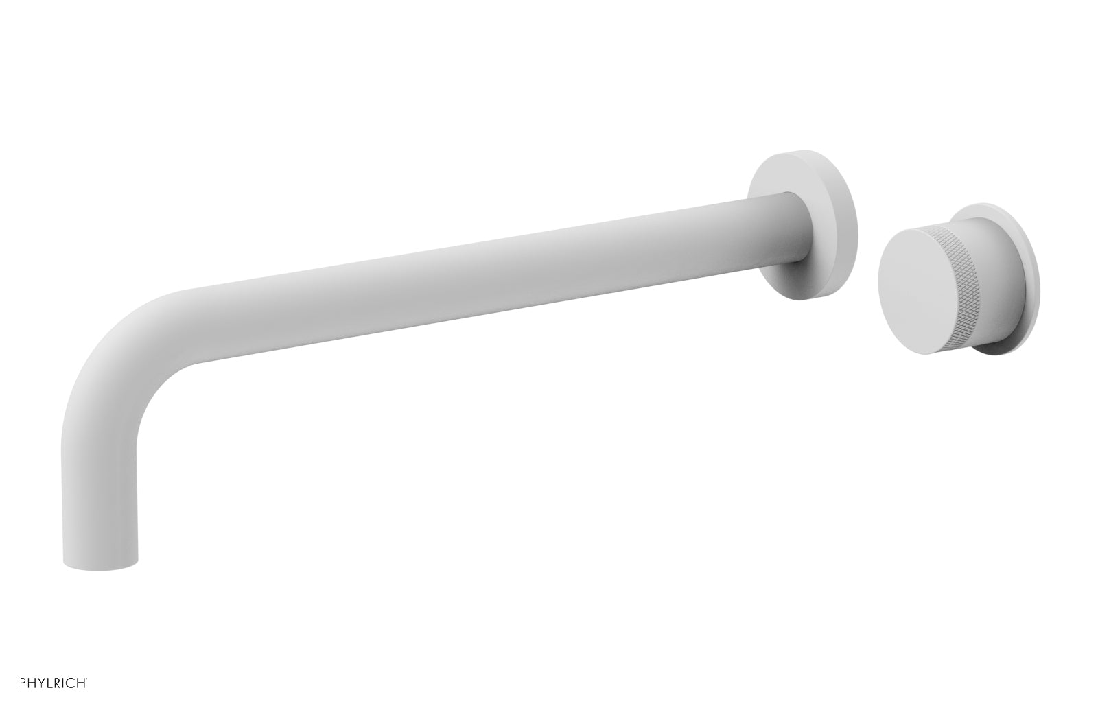 Basic II 12 Single Handle Wall Mount Lavatory Faucet Set with Knurled Handle - 230 18 12 - Perfect for Bathroom Sink, Powder Room, and Guest Bath Installation