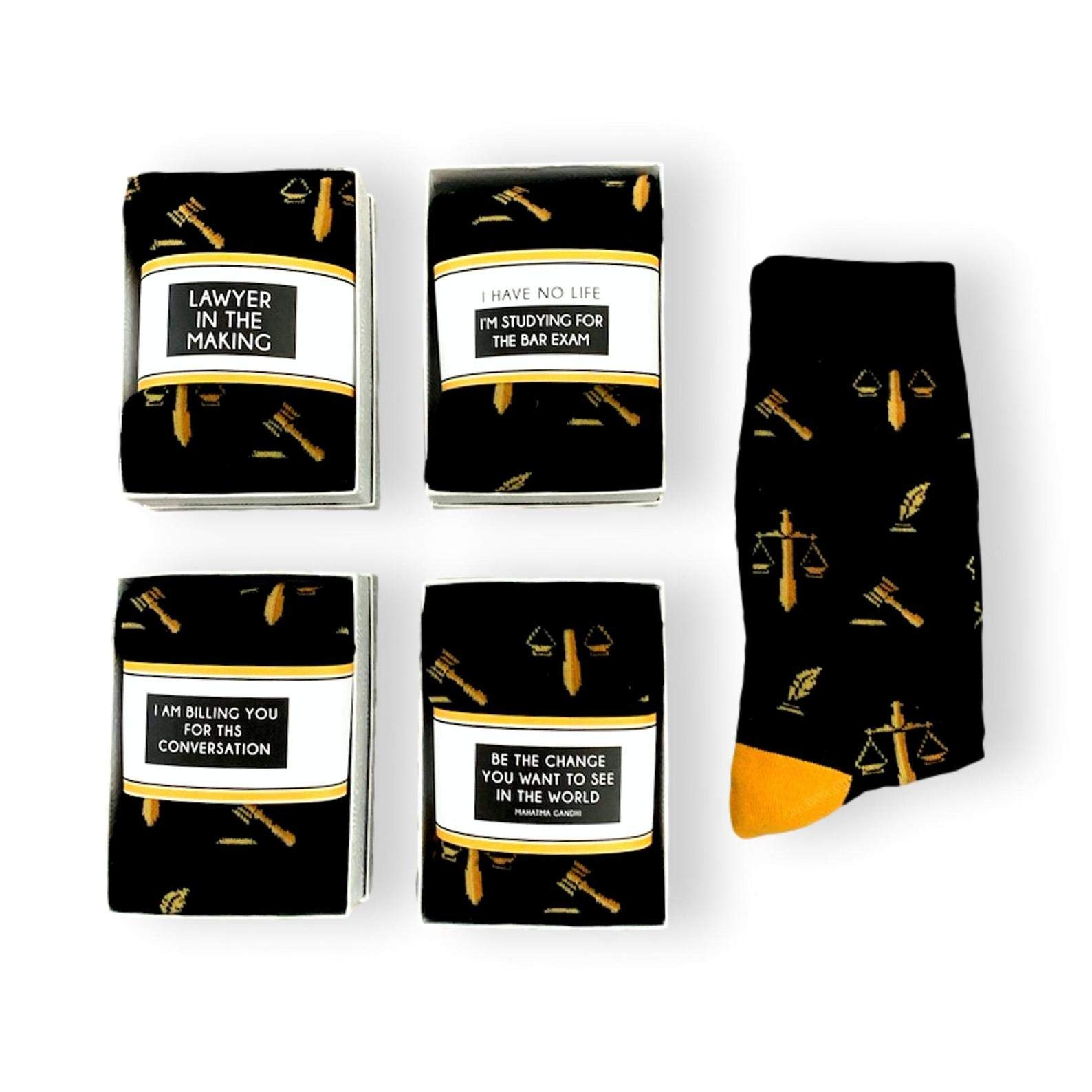 Funny Lawyer Socks for Men & Women - Novelty Law & Order Justice Gifts - Perfect for Graduation, Appreciation & Courtroom Humor - Ideal for Legal Professionals & Law Students
