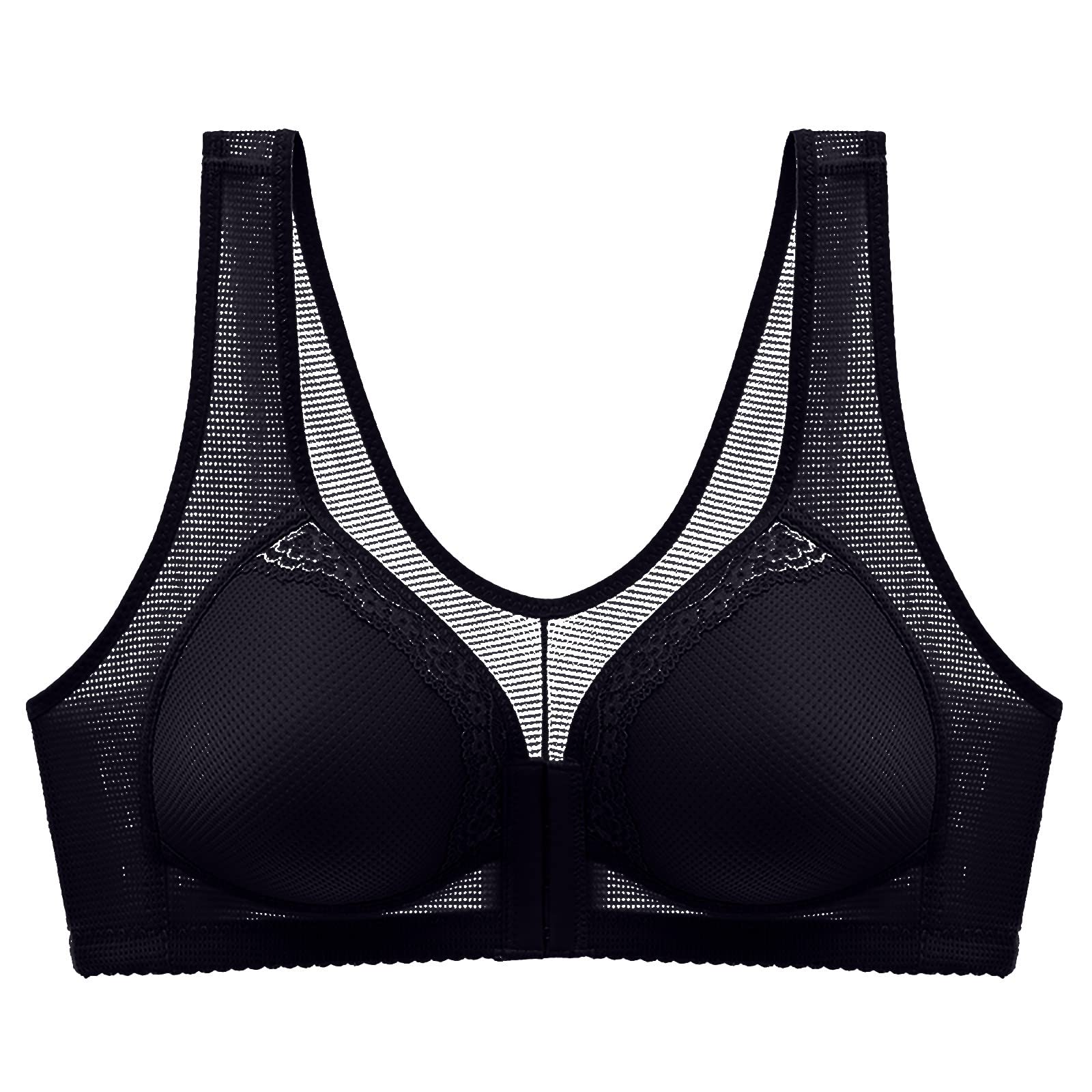 Women's Soft Push Up Bralette - Front Closure Wireless Seamless Bra for Comfort & Support | Breathable & Perfect Fit for Everyday Wear, Yoga & Lounge