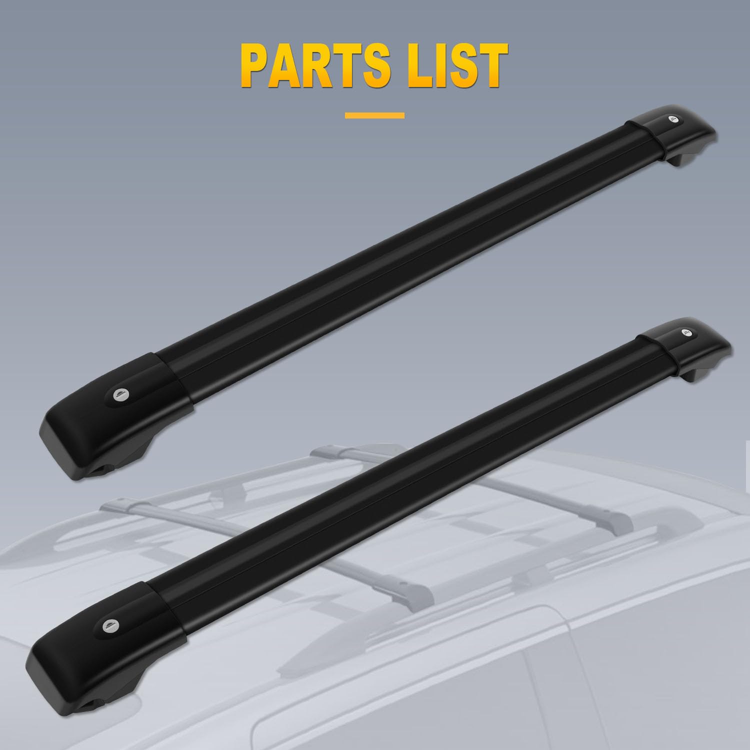 OCPTY Universal Roof Rack Cross Bars for Mercedes-Benz GLK250 (2013-2015) & GLK300 (2010-2012) - Heavy Duty Cargo Carrier for Luggage, Kayak, Canoe, Bike, Snowboard | Perfect for Road Trips & Outdoor Adventures