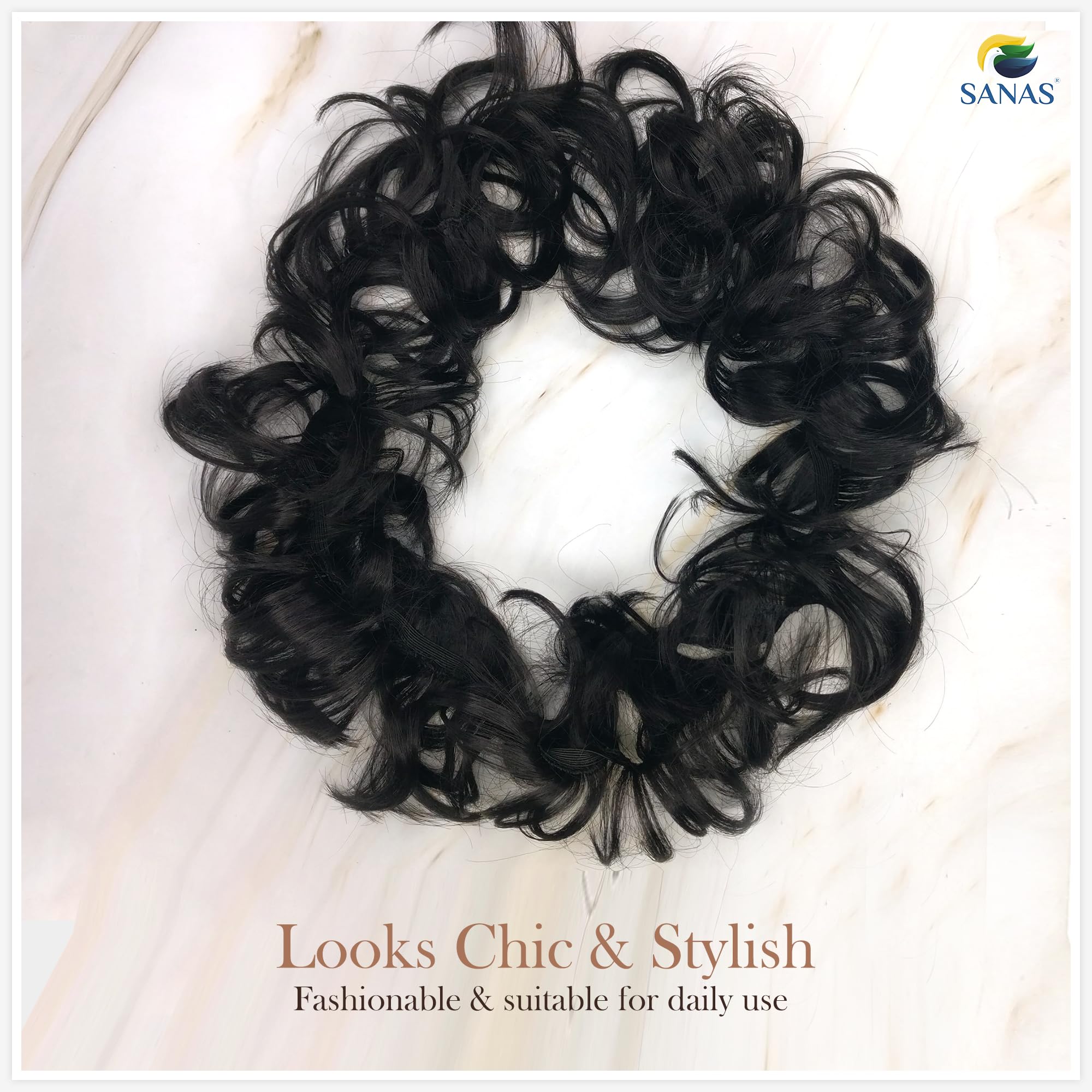 Premium 1-Piece Real Human Hair Extensions for Women - Clip-In Black Hair Extensions for Length & Volume - Perfect for Parties, Weddings & Everyday Styling