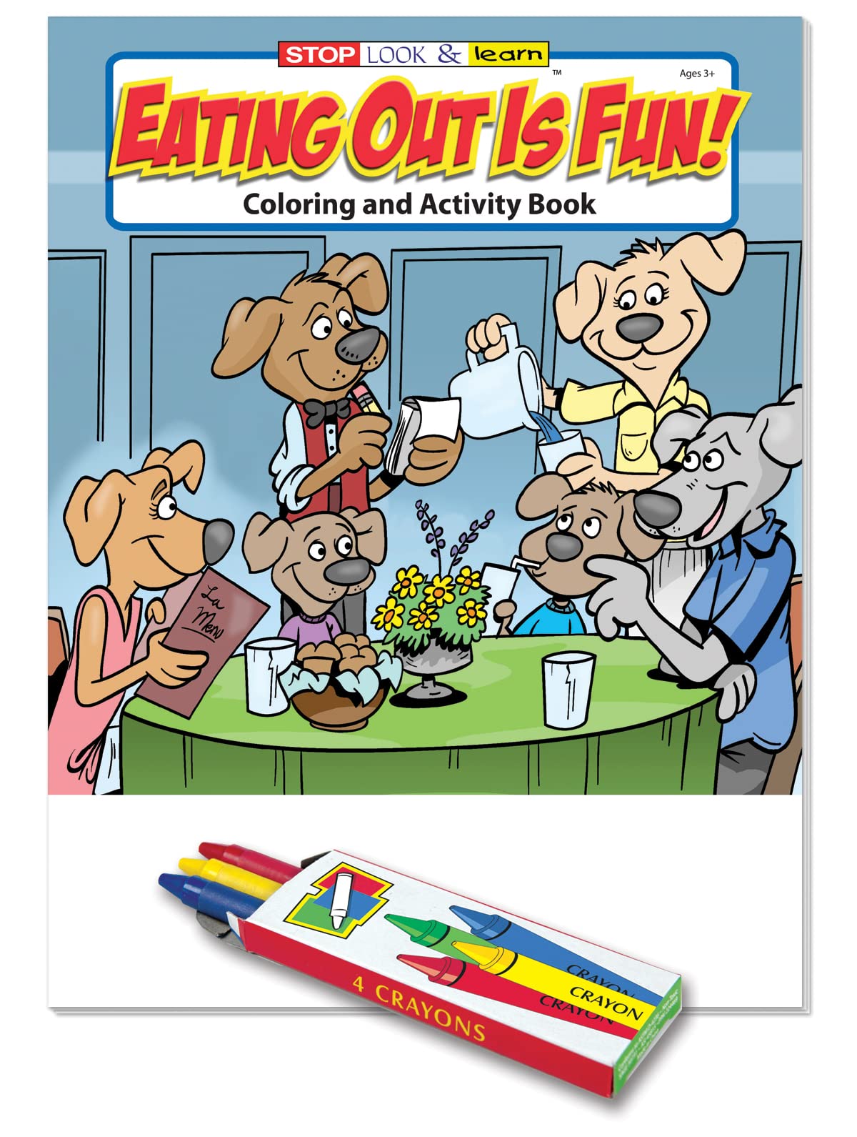 ZOCO Kids Educational Coloring Books - 25 Pack Bulk with Crayons | Restaurant Behavior Learning Activities | Food Games & Puzzles for Children | Perfect for Dining Out, Travel & Classroom Use
