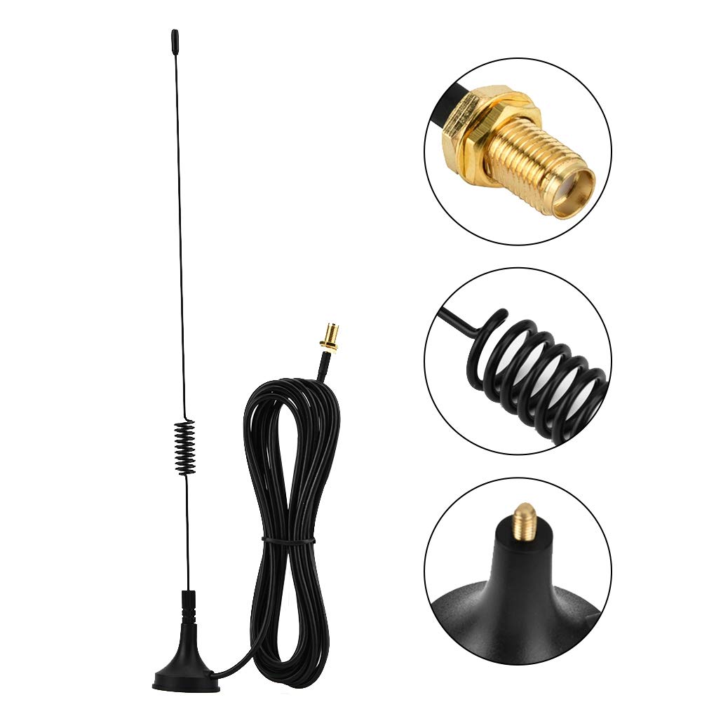 High Power Magnetic Car Radio Antenna UT-102UV - Dual Band UHF/VHF SMA-Female Antenna Compatible with Baofeng UV5R, 888s - Perfect for Truck, Jeep, Off-Road & Emergency Communication Scenarios