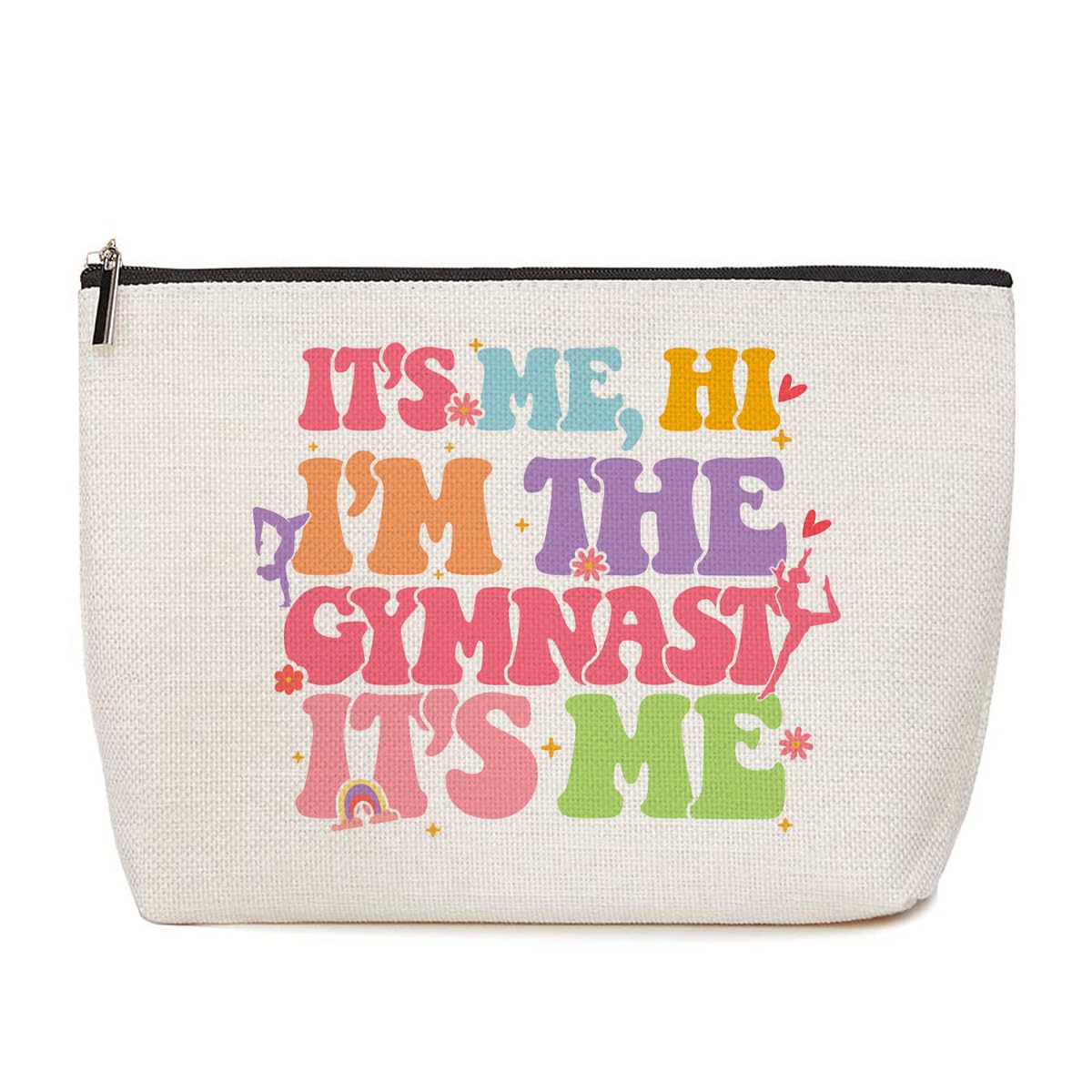 **Gymnastics Makeup Bag - Waterproof Cosmetic Travel Organizer Toiletry Bag for Women, Gymnast Lovers - Perfect Gift for Birthday, Graduation, Teachers' Day & Anniversary - Ideal for Gym, Travel & Sports Events**