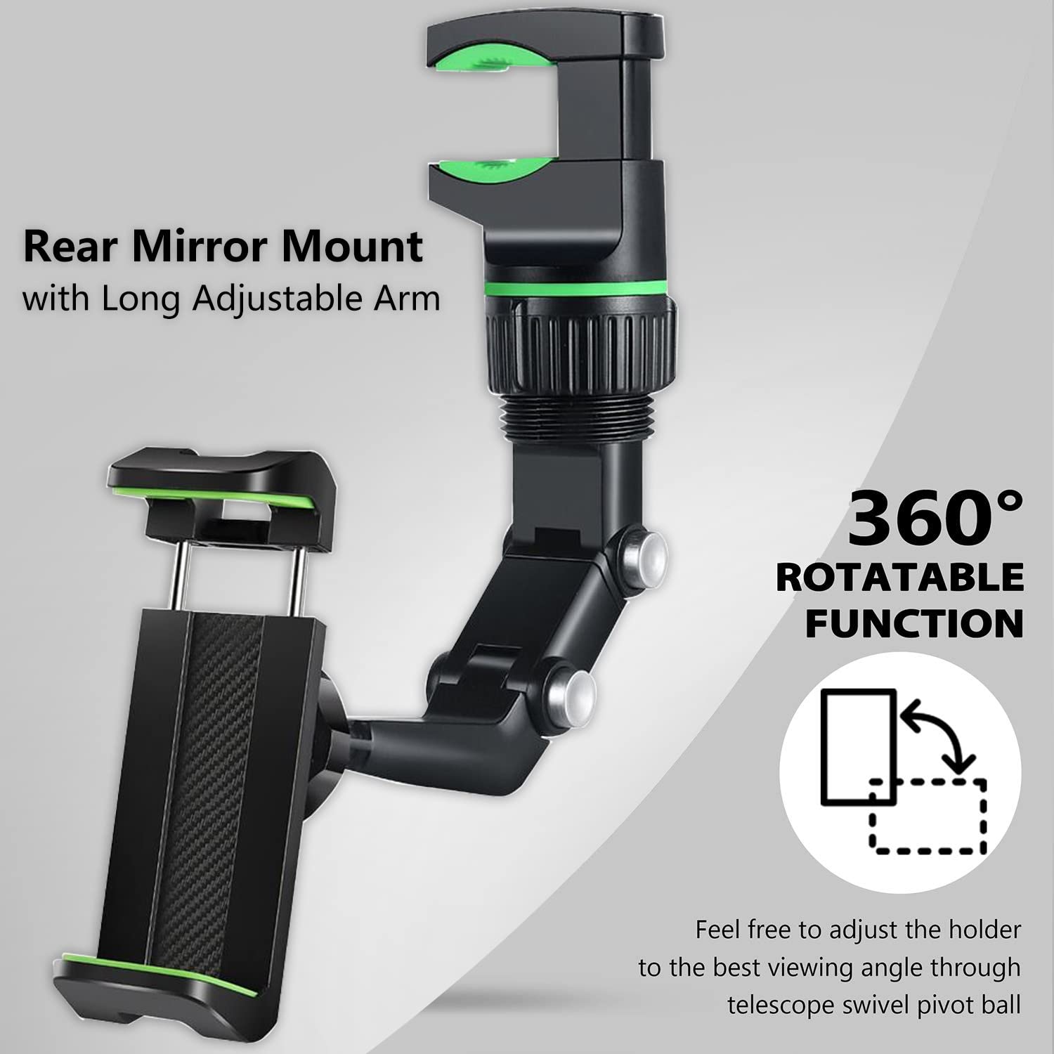 360° Rotating Universal Car Phone Mount Holder for All Smartphones - Secure GPS & Phone Holder for Safe Driving | Perfect for Road Trips, Commuting & Navigation