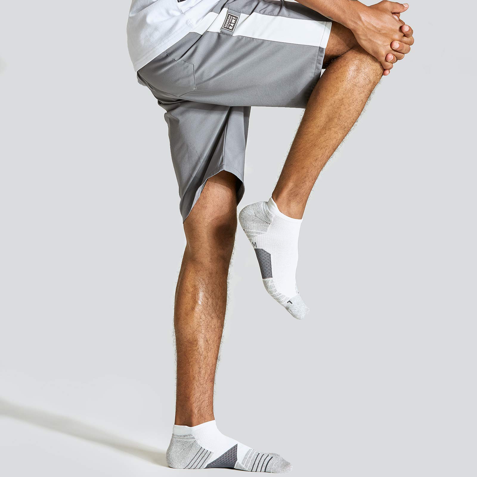 WANDER Men's Athletic Running Socks - 7 Pairs Thick Cushioned Ankle Socks for Sports & Workout (Sizes 6-9/10-12/12-14) - Perfect for Jogging, Gym & Outdoor Activities