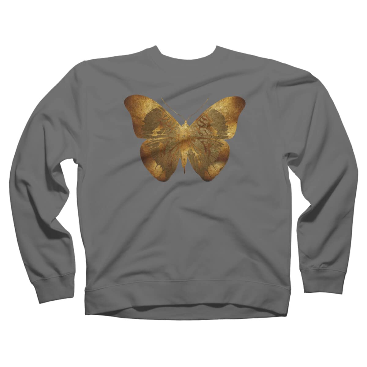 Design By Humans Unisex Iron Butterfly Graphic Sweatshirt by Adamzworld | Soft Cotton Pullover Hoodie for Men & Women | Perfect for Casual Wear, Street Style & Gift Giving