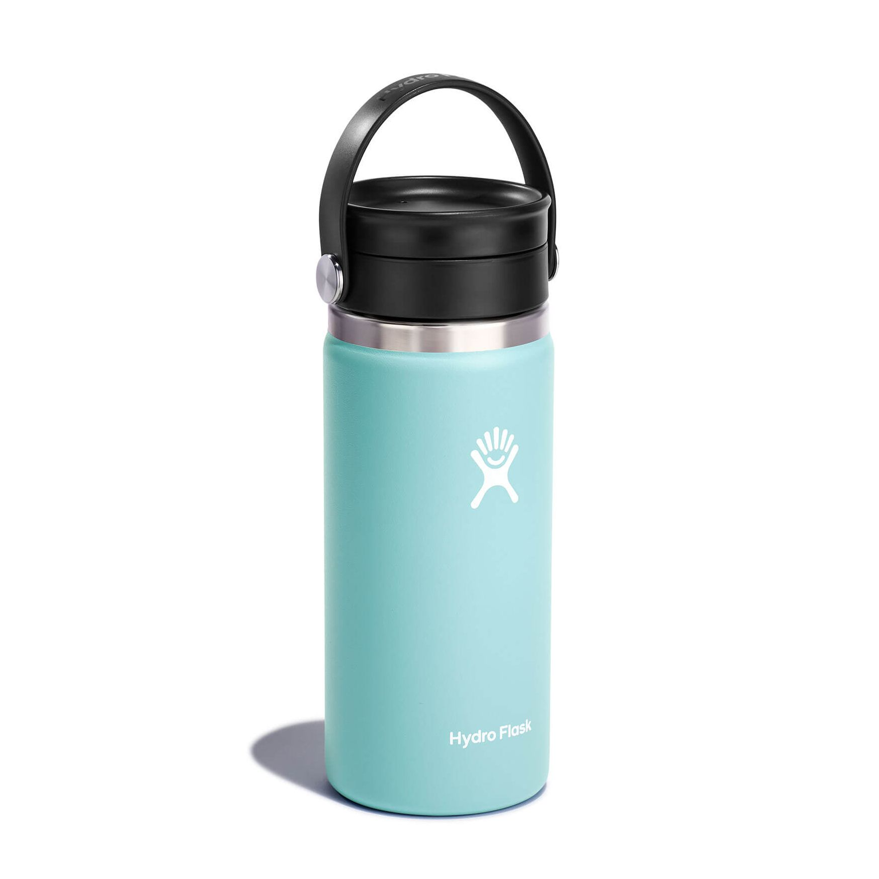 16 oz Wide Mouth Water Bottle with Flex Sip Lid - Leakproof Stainless Steel Insulated Thermos for Gym, Hiking & Outdoor Activities