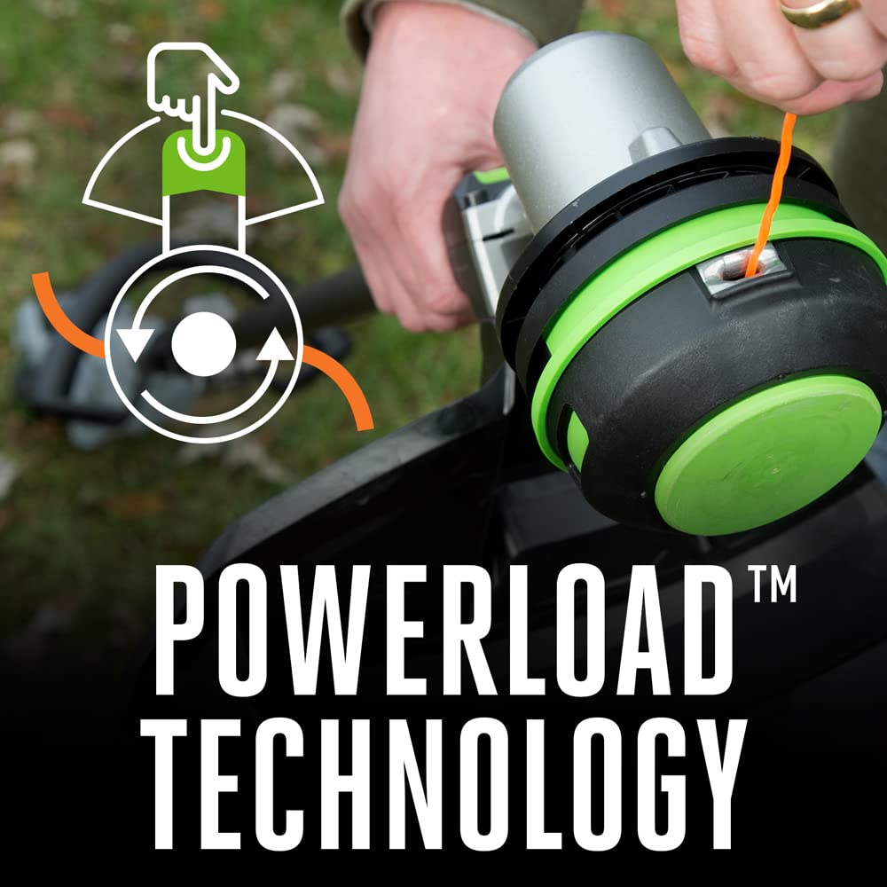 EGO Power+ ST1520S 15-Inch Cordless String Trimmer with POWERLOAD Technology | Carbon Fiber Split Shaft | Battery & Charger Sold Separately | Perfect for Lawn Edging, Weed Control & Yard Maintenance