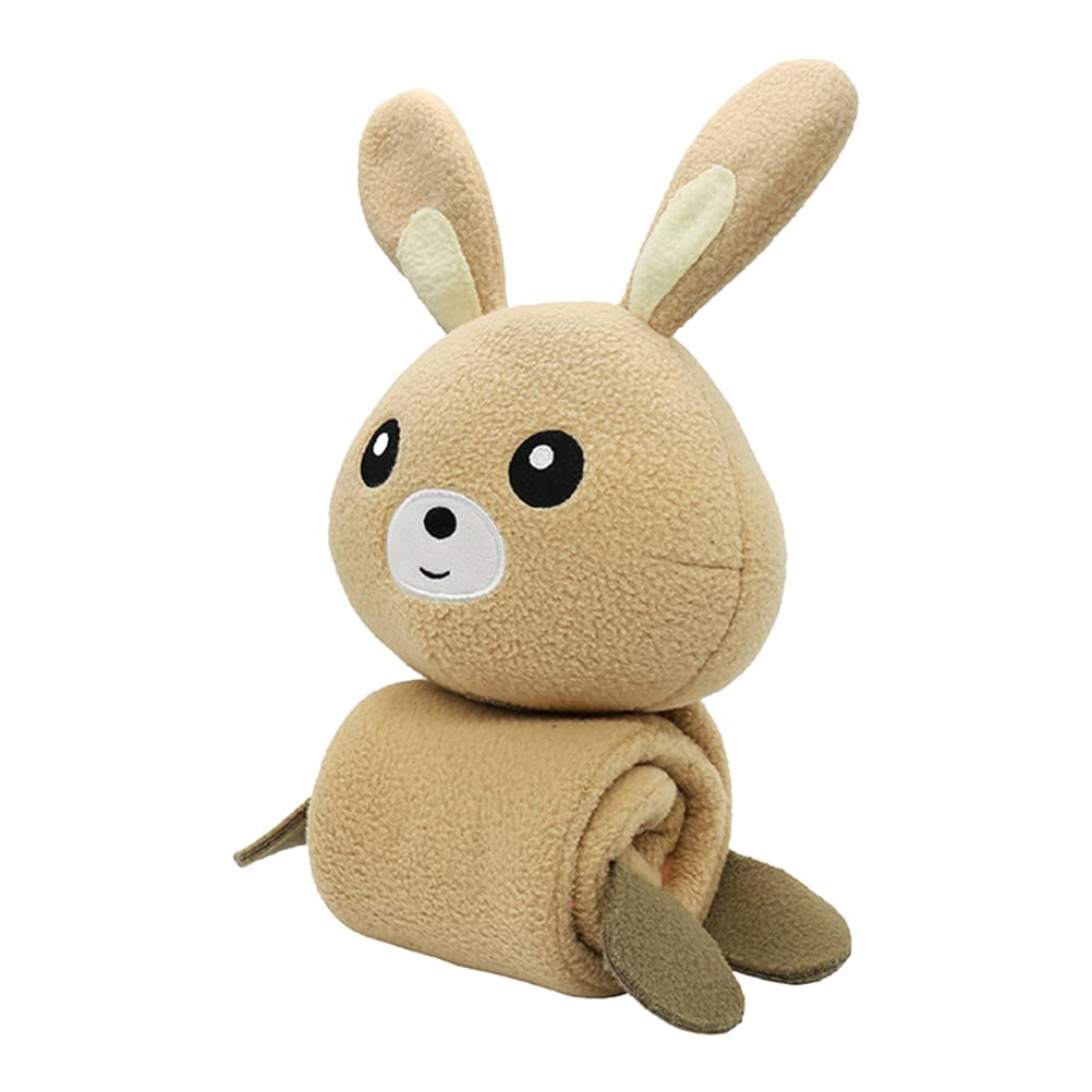 POPETPOP Rabbit Treats Dog Snuffle Toy - Adorable Rabbit-Shaped Interactive Sniffing & Chewing Toy for Dogs - Plush Plaything for Mental Stimulation & Anxiety Relief (Great for Indoor Play, Training & Enrichment Activities)