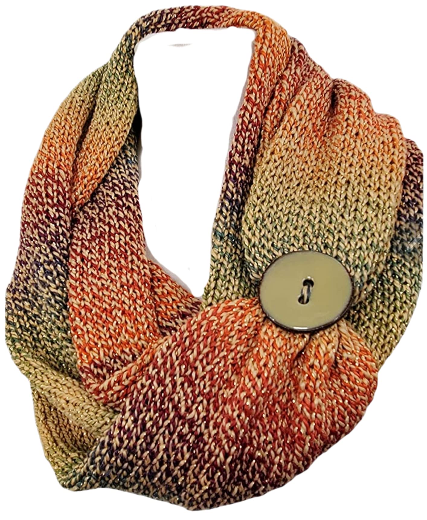 Hand Knit Infinity Scarf - Soft Warm Fashion Loop Scarf for Women - Perfect for Winter, Fall, Office & Casual Outfits