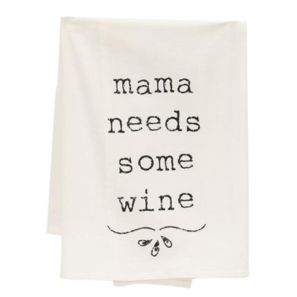 Funny Mama Needs Some Wine Dish Towel - Humorous Kitchen Towel for Wine Lovers - Perfect for Gifts, Parties & Stress Relief
