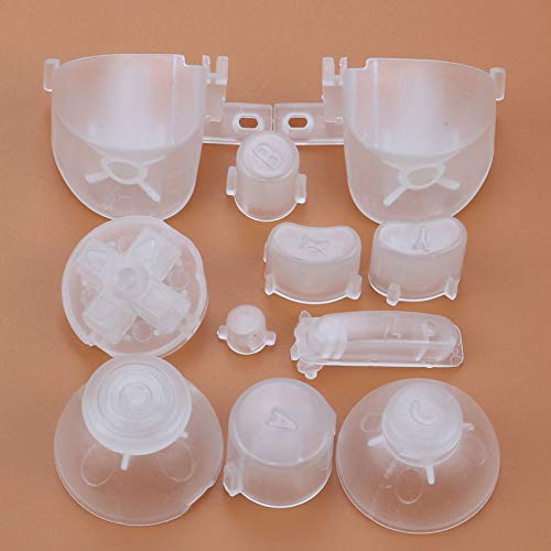 Gamecube NGC Controller Button & Thumbstick Mod Kit - Clear Replacement Buttons & D-pad for Enhanced Gaming Performance | Perfect for Competitive Play & Controller Customization
